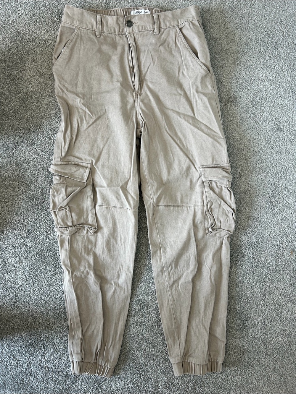 Tan Cargo Jogger Pants